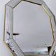 Octagonal mirror with brass parcloses by Jan Deknudt