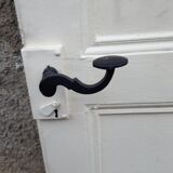 Old wooden door patina beige