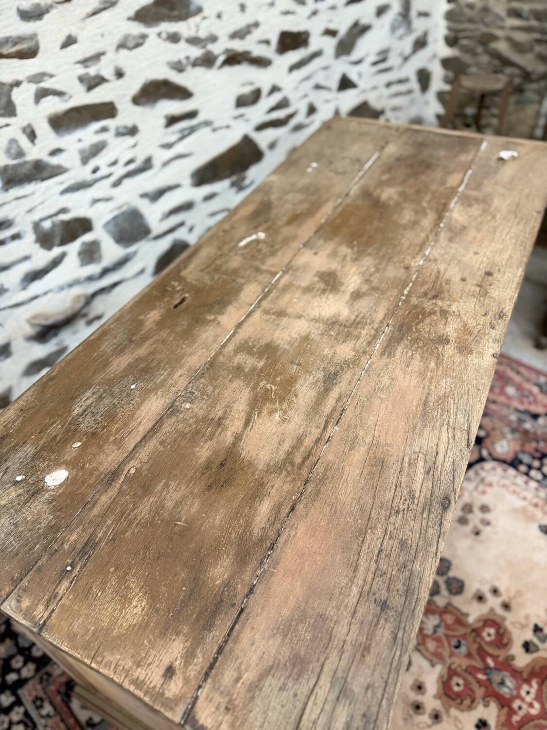 Superb antique patinated counter