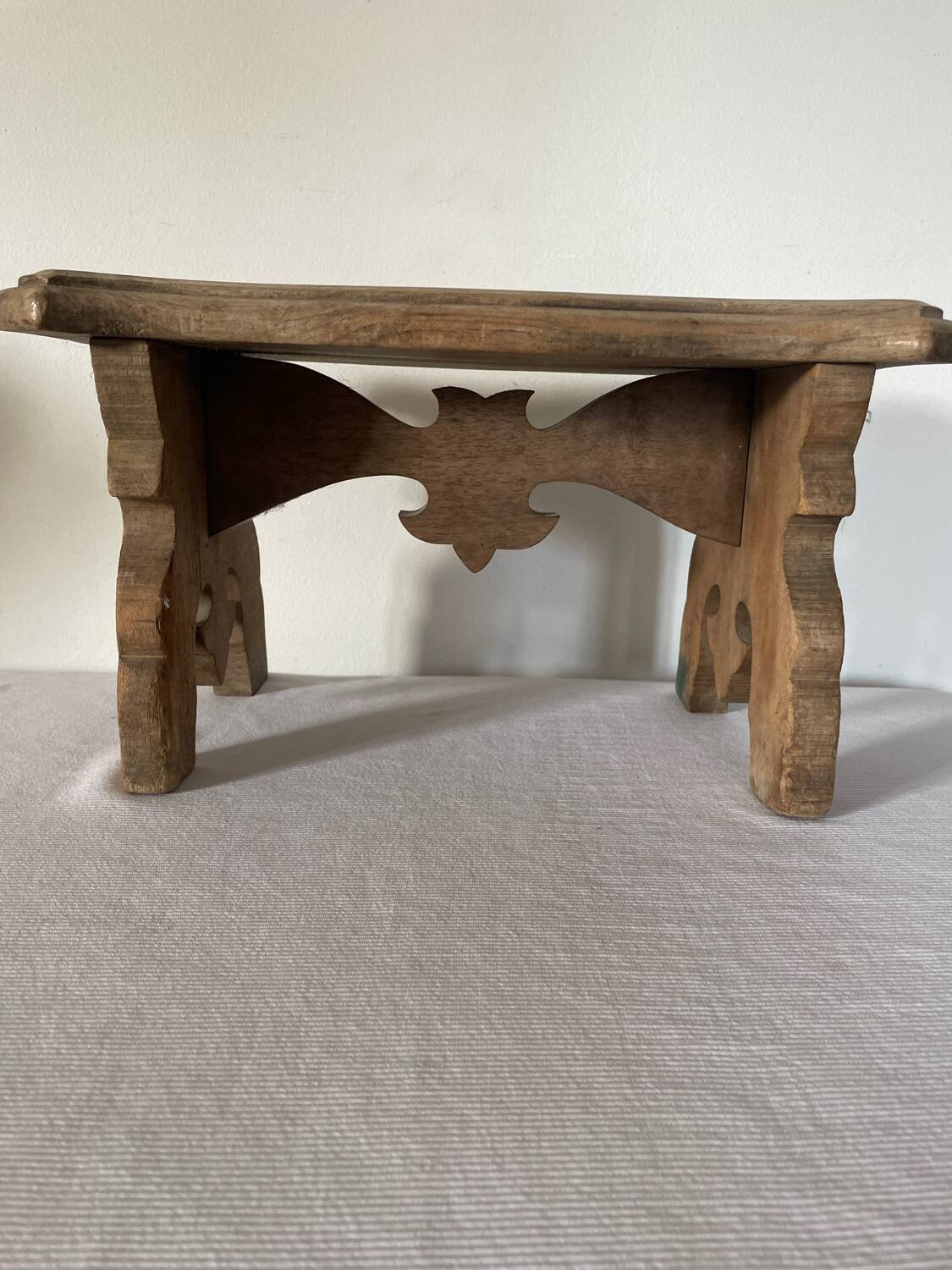 Wooden step stool, solid, old, small stool