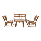 Set of 4 lounge chairs and coffee table by Dittmann & Co for AWA, The Netherlands 1960s