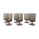 Suite de 6 verres fumés années 70