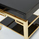Pair of brass lacquer sofa pieces Guy Lefevre House Jansen 1970
