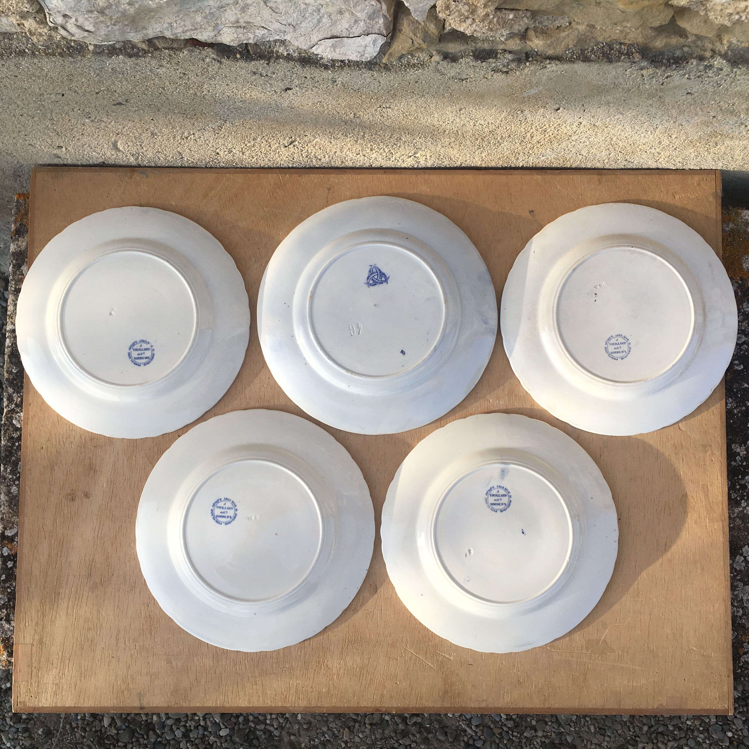 Service de table - « Turquerie » -  Johnston & Vieillard - céramique bordeaux