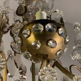 Chandelier with crystal pendants 1940