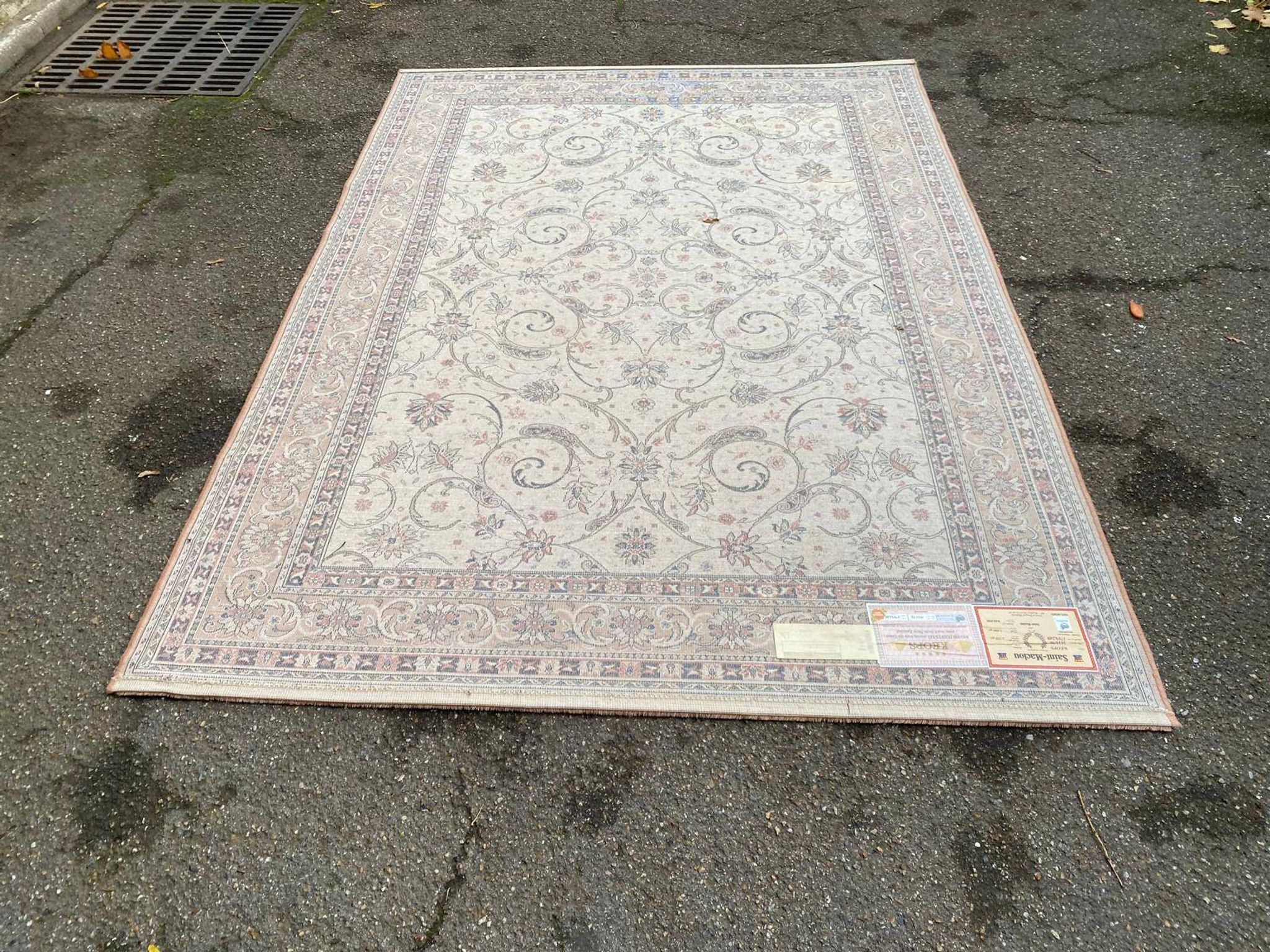Tapis persan laine beige marron Keops Saint Maclou 170x240