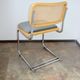 Vintage Bauhaus chair, 1980s – chrome, raffia and fabric