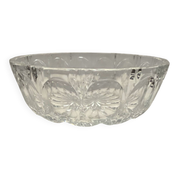Large moulded crystal bowl
