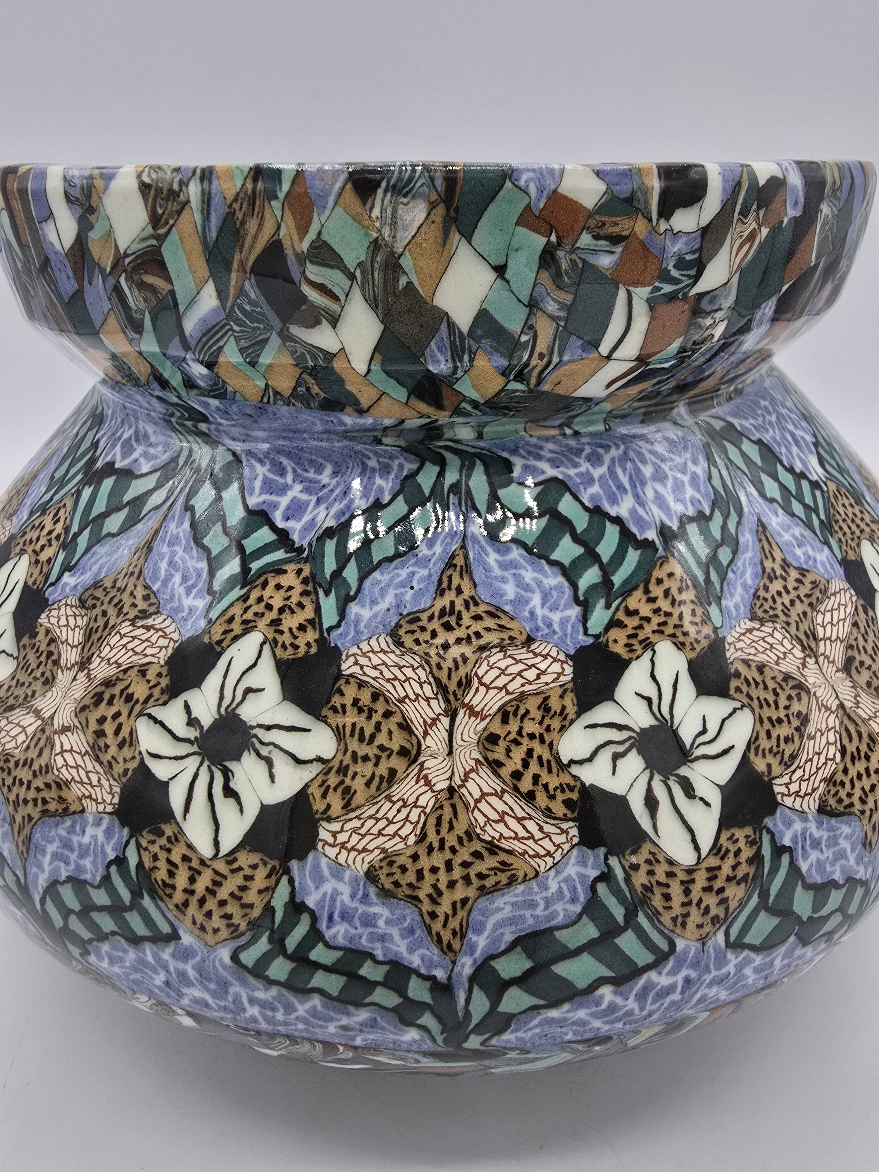 Jean Gerbino (1876-1966) Vallauris – Vase - Cache-pot  - 22 cm /  vers 1950