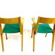 Paire de fauteuil chaise bridge design vintage 50