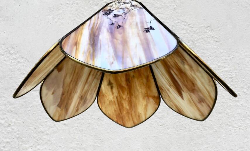Very large Italian art deco pendant light