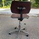 Chaise de bureau scandinave vintage pivotante 1980 daim marron