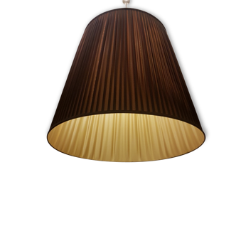 Brown and gold pleated silk suspension