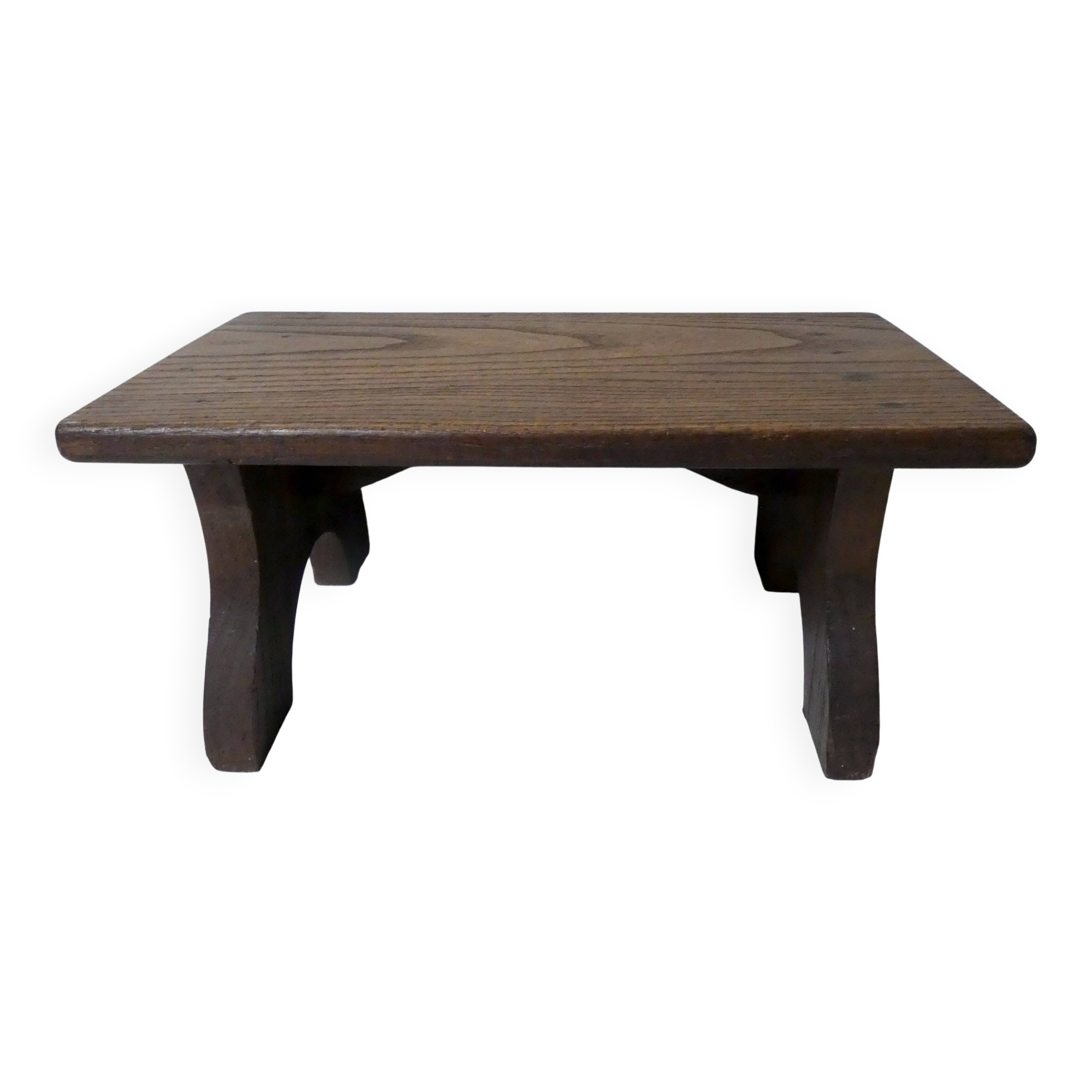 old small solid oak bench vintage step stool