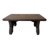 old small solid oak bench vintage step stool