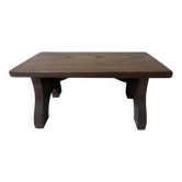 old small solid oak bench vintage step stool