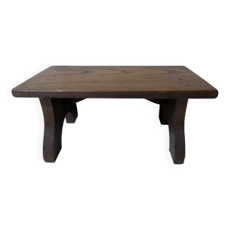 old small solid oak bench vintage step stool
