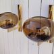 Wall lights (1 pair) brass glass