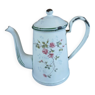 Old enamelled tin coffee/tea pot