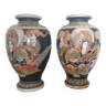 Pair of 20th century Satsuma vases