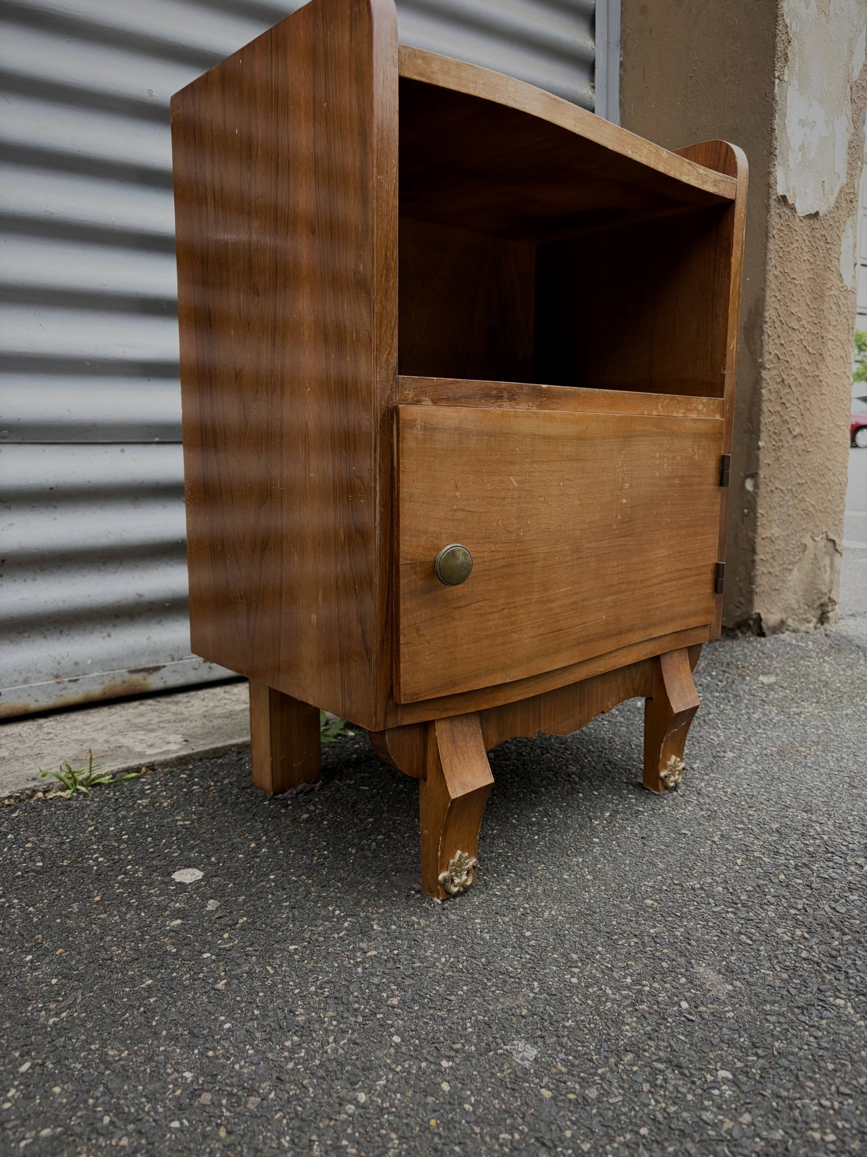 Magnificent Vintage Art Deco Bedside Table from the 1940s | Nightstand to Restore