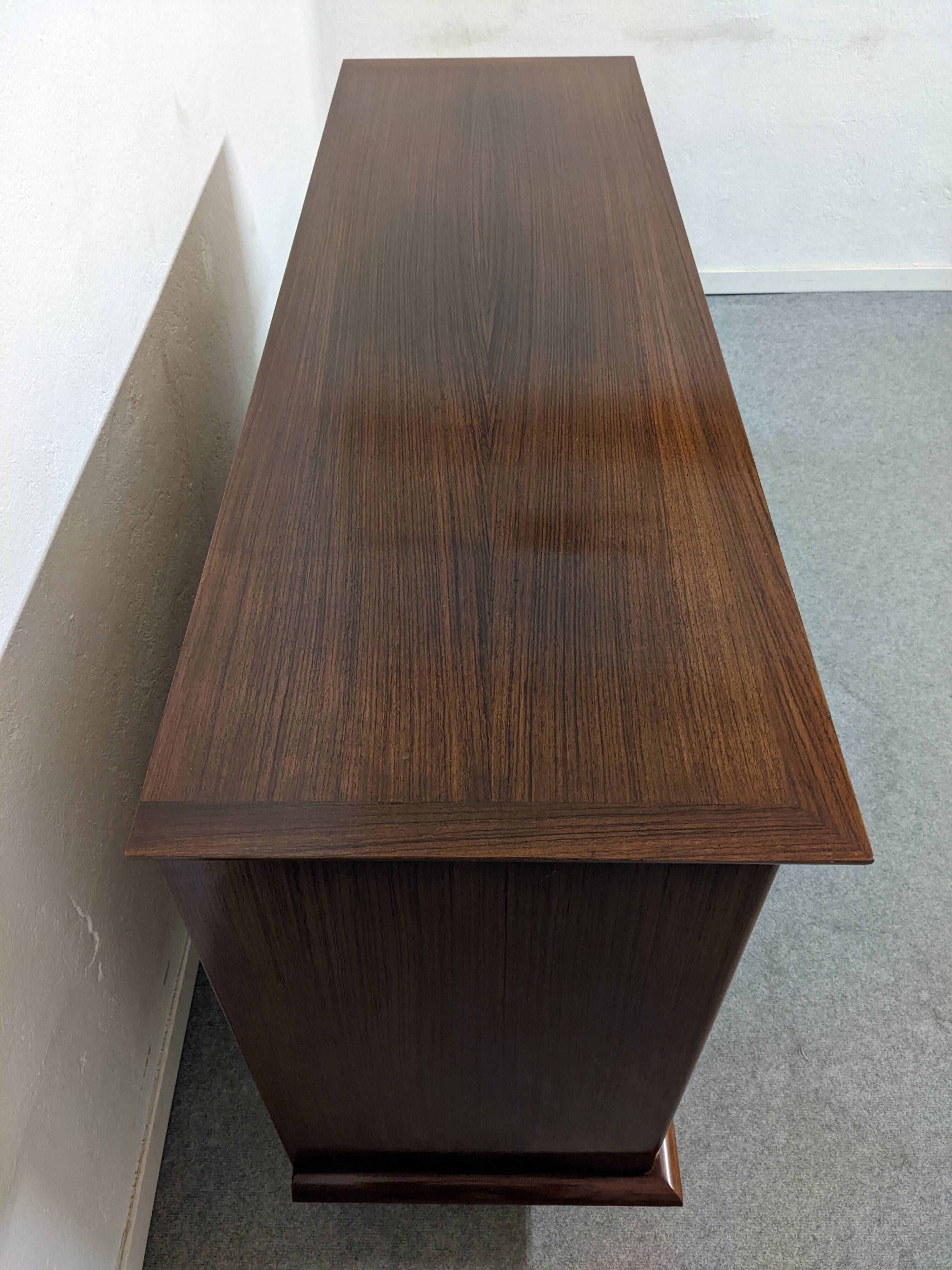 Art Deco style sideboard in rosewood and sycamore, France circa 1950