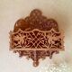 Carved wooden letter holder