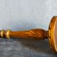 Pied de lampe bois tourné sculpté patiné ancien