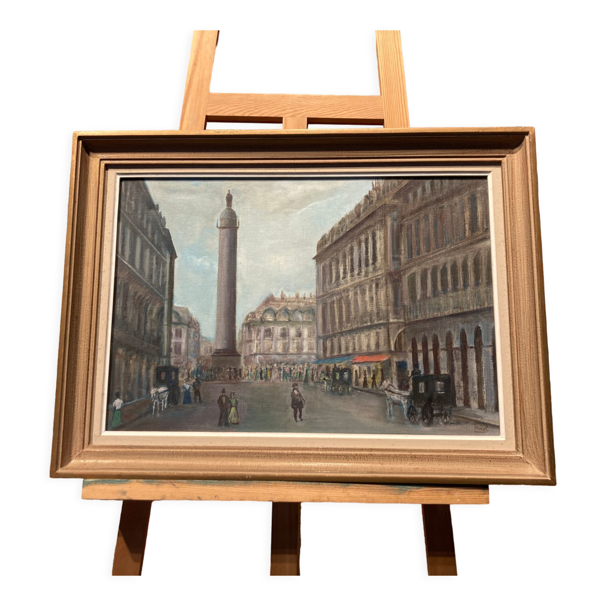 Oil on canvas representing the Place de la Concorde in Paris