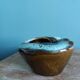Flamed ceramic ashtray in the style of Vallauris or West Germany