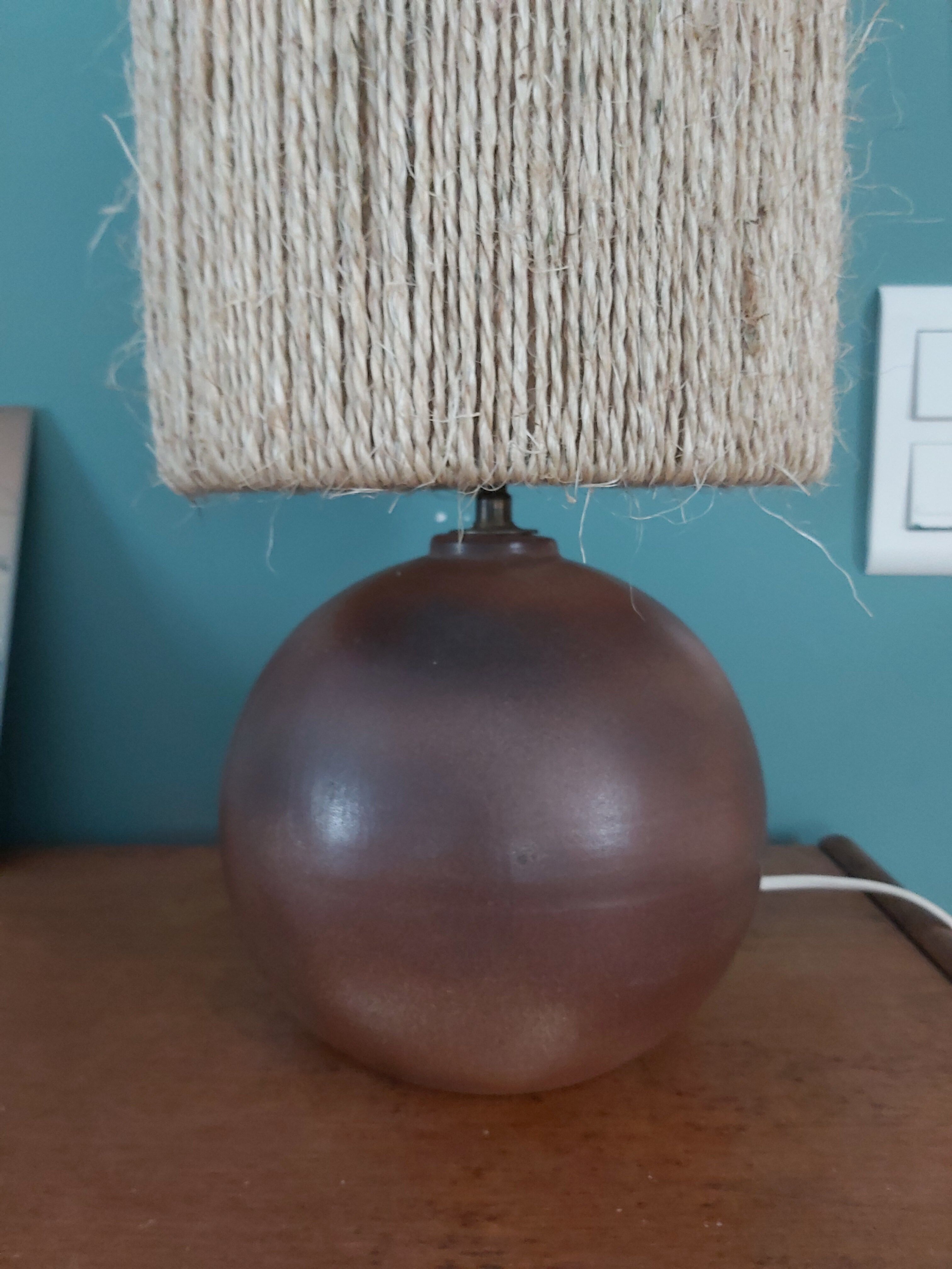 Vintage stoneware lamp