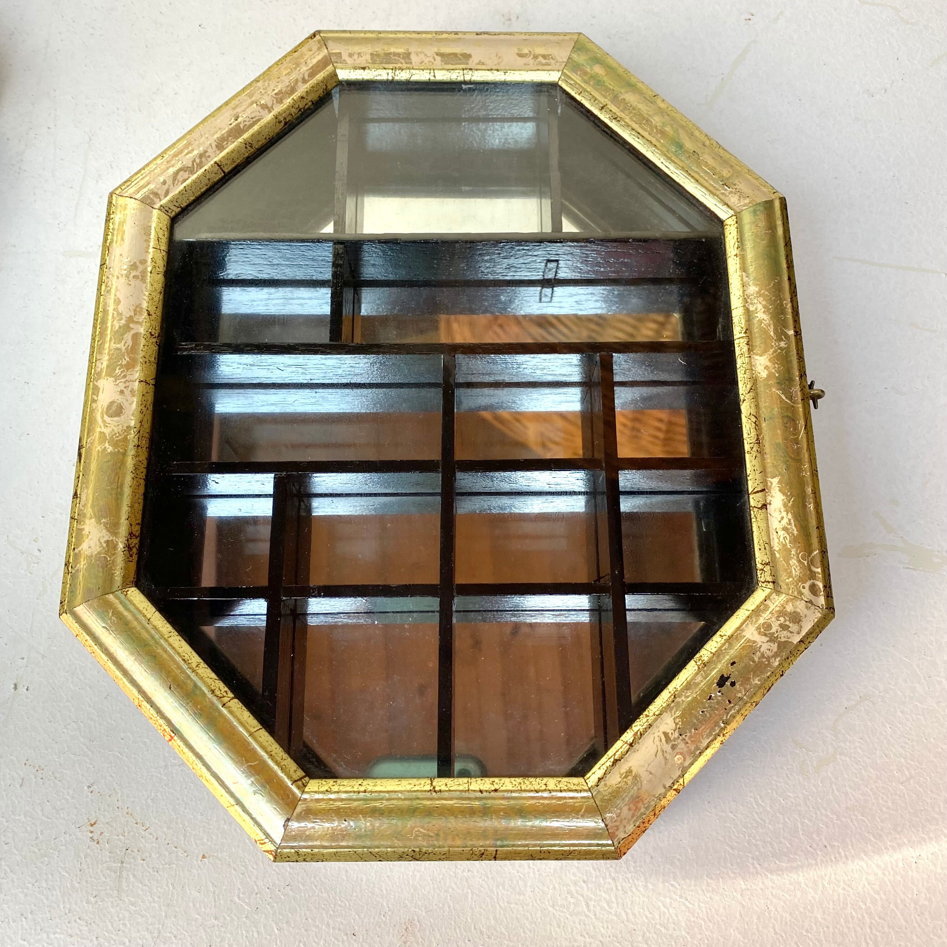 Vintage wall display cases