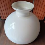 Globe lampshade opaline chandelier and lamp