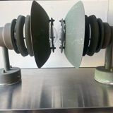 Pair of classic danish vintage outdoor wall lamps in copper