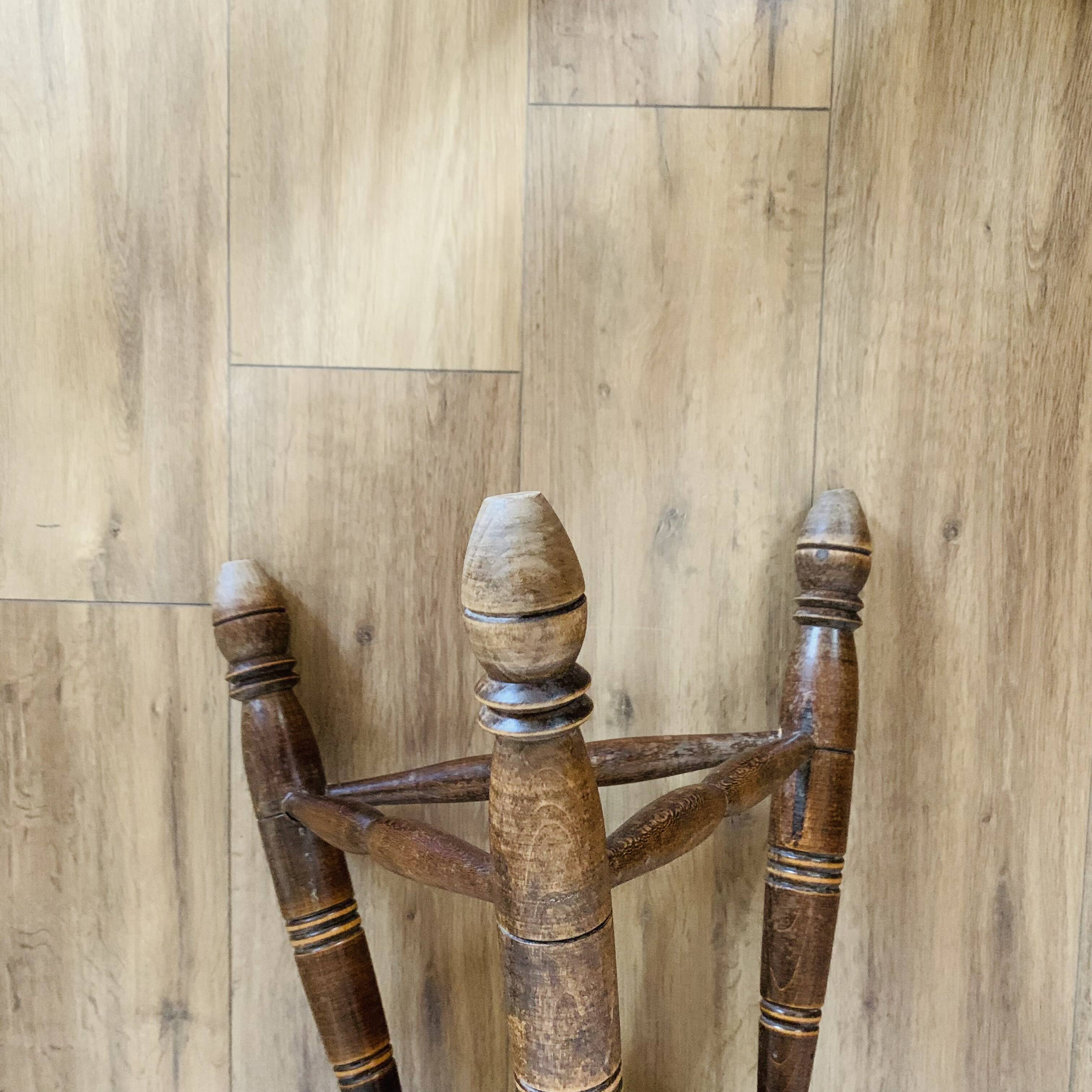 Tripod stool with backrest