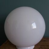 White glass opaline ball globe 20 cm