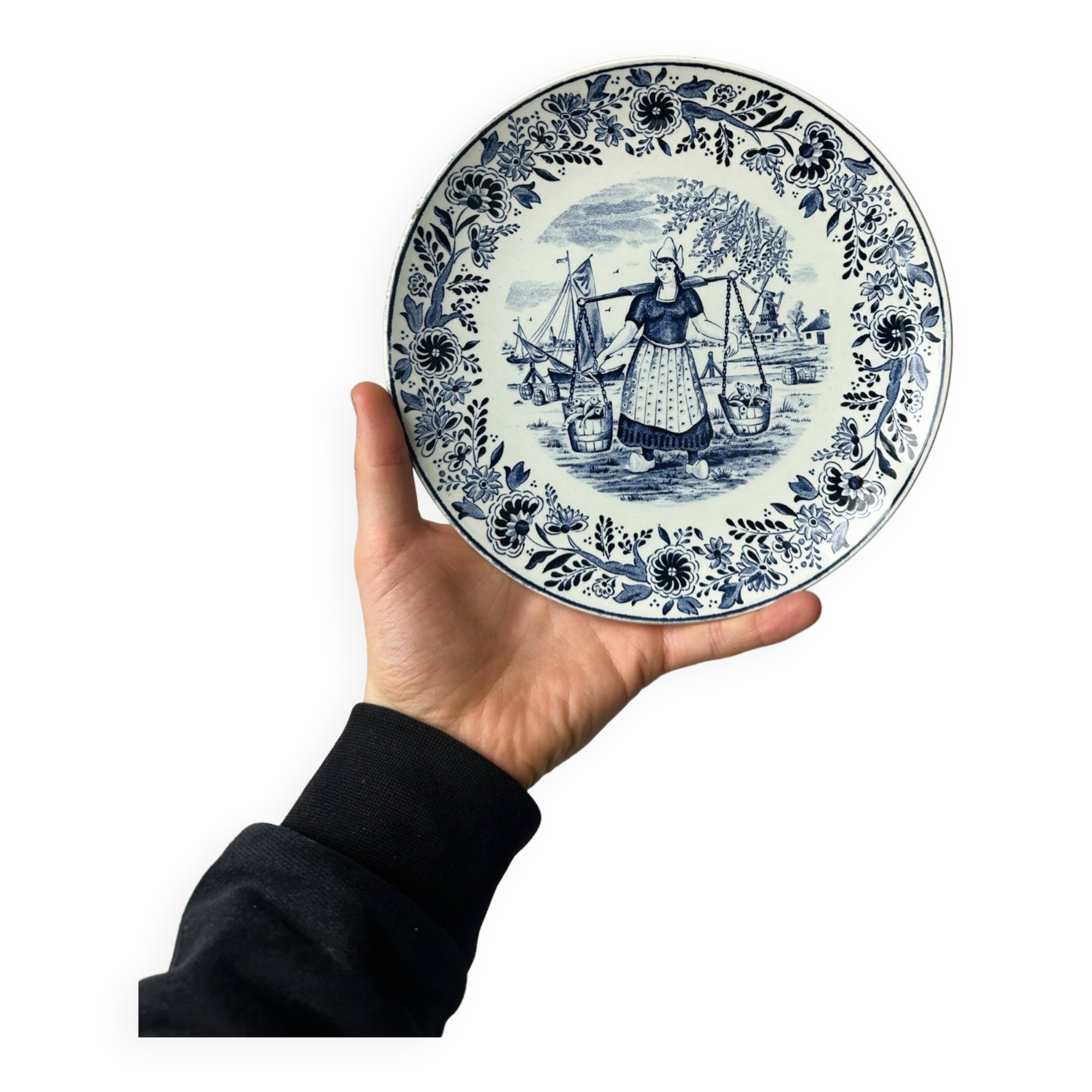 Old decorative plate Boch Delft