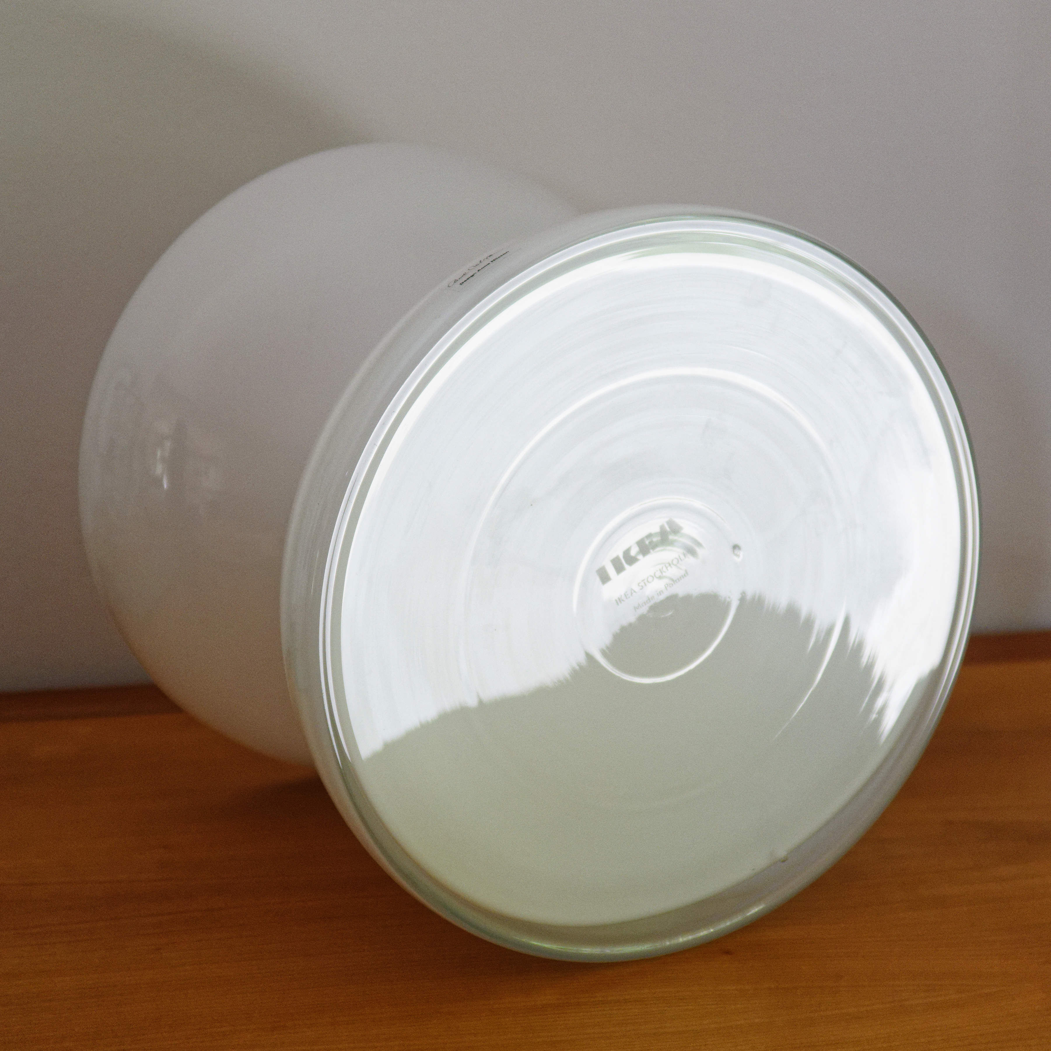 Vase diabolo ikea opaline blache