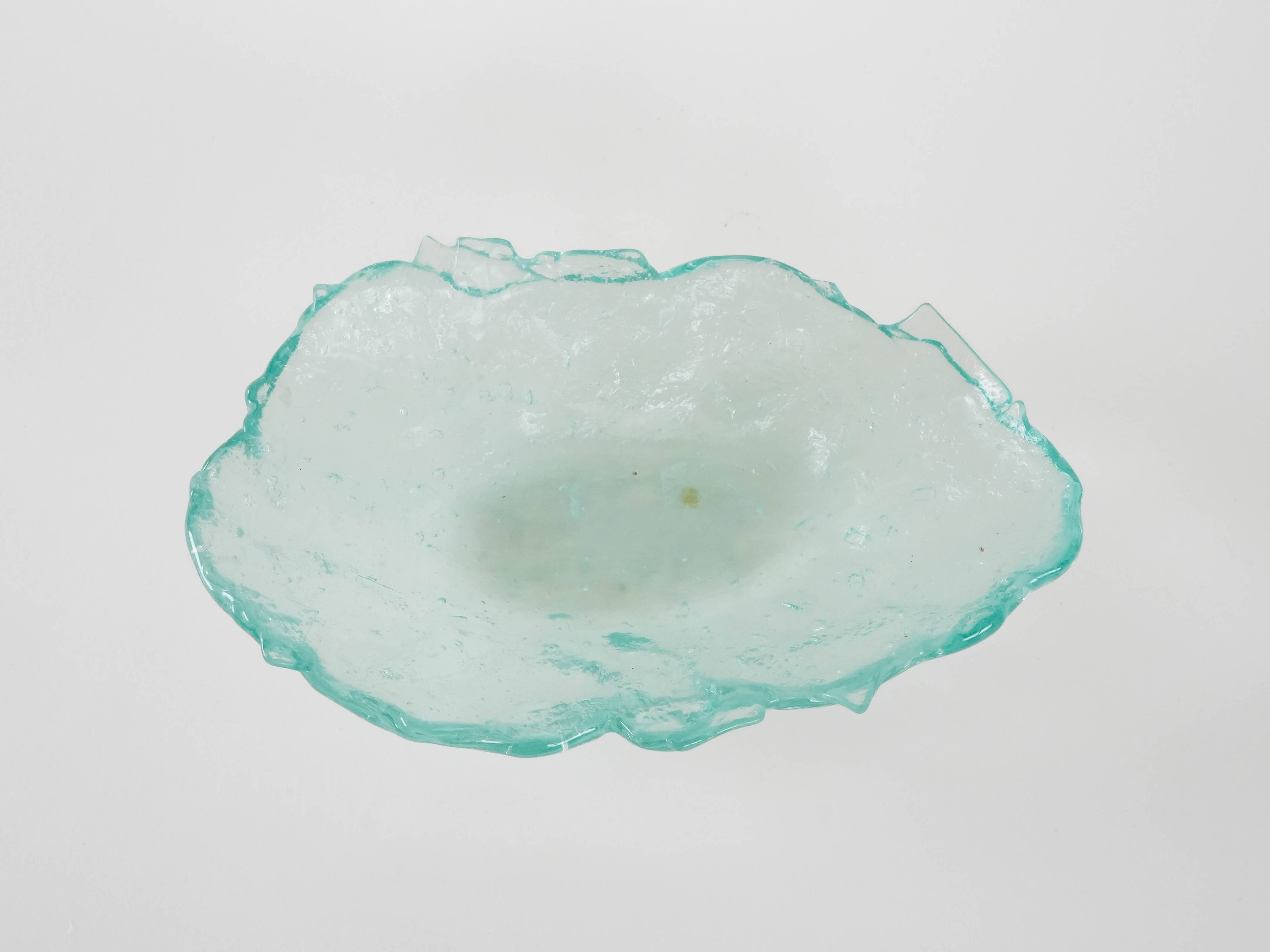 Glass platter, Danish design, 1970s, manufactured in Denmark