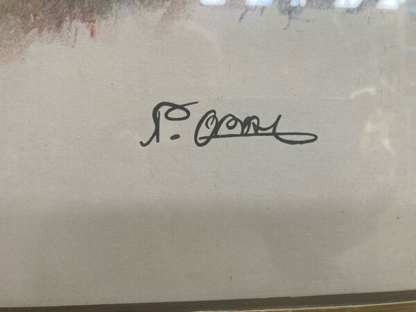 Paire d’aquarelles signées P OPal