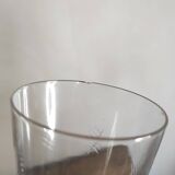 Set of 6 engraved glass champagne flutes
