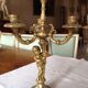 Pair of bronze candlesticks, early 20th