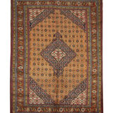 Vintage persian living room rug handwoven red wool ardebil carpet area rug- 197x292cm