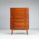 Commode Borge Mogensen en teck Soborg Mobelfabrik Danemark 1960