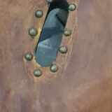 Vintage set of 3 Brutalist bar stools