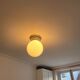 Vintage porcelain and opaline ceiling lamp Art Deco