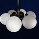 Sputnik brass and glass ceiling chandelier from Kaiser Idell / Kaiser Leuchten, Germany, 1960s