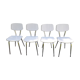 Set of 4 chairs in white 60s formica 70