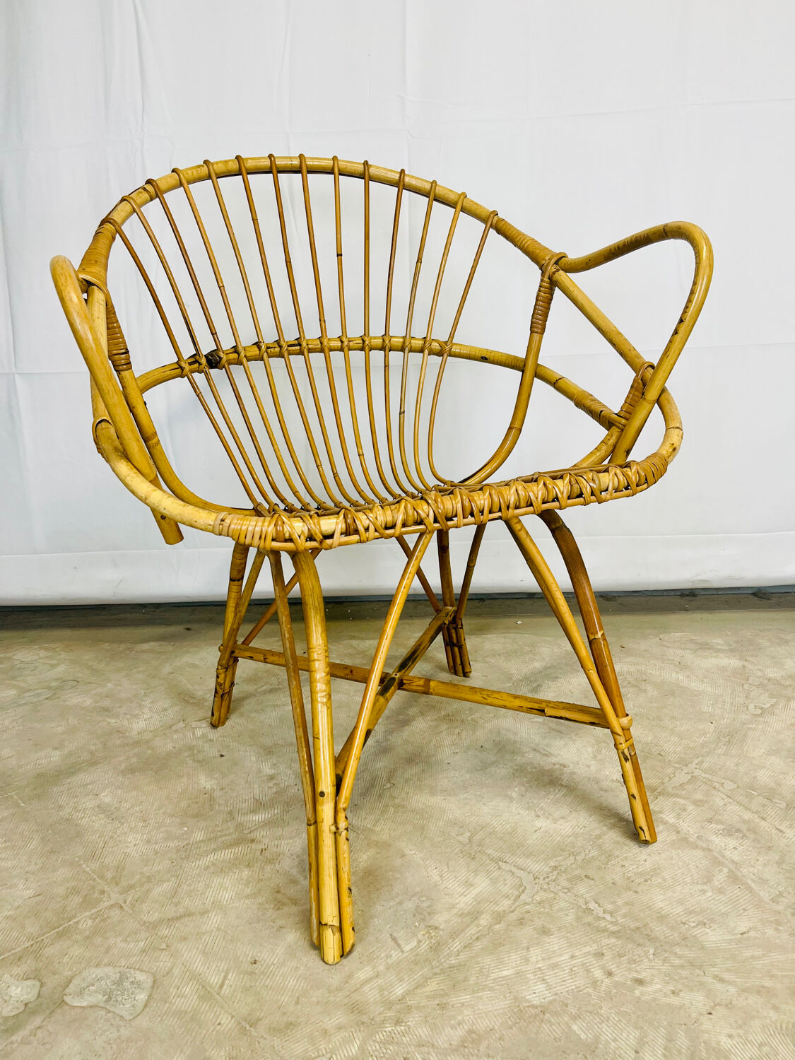 Rattan armchair