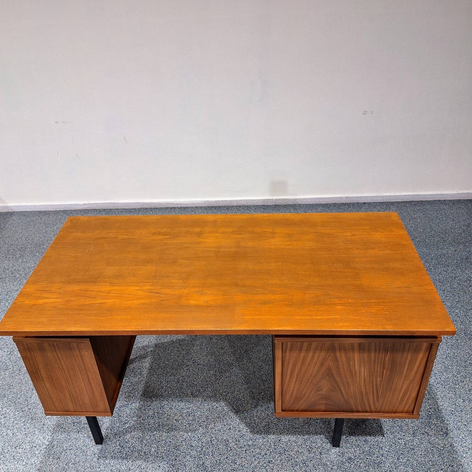 Vintage teak veneer desk from the 1960s